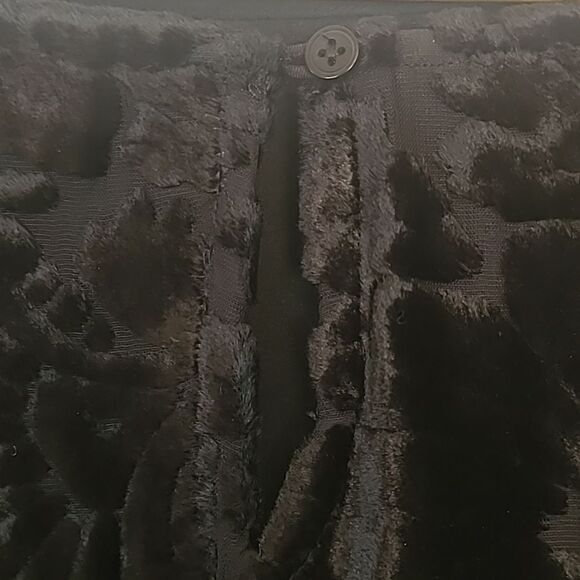 Talbots RSVP Black Velvet Floral Burnout Lined Blouse Tunic Top Size 2X - Picture 10 of 14